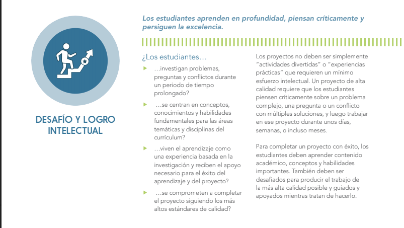 Criterio Nº1 Este es uno de los 6 criterios para asegurar la alta calidad en el desarrollo de un ABP