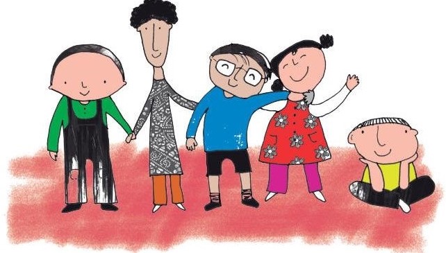 Construcción de acuerdos de convivencia 3° a 6° básico Niños tomados de las manos y abrazados