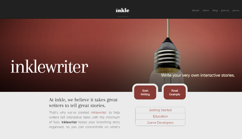 Portada Inklewriter Portada Inklewriter
