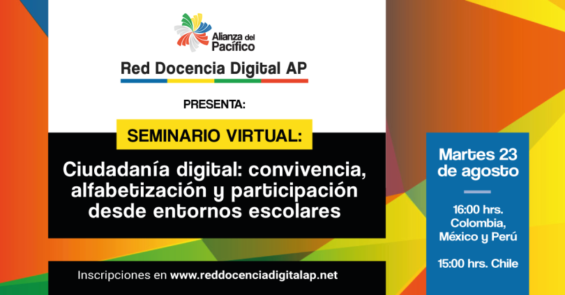 Seminario virtual: “Ciudadanía digital: convivencia, alfabetización y participación desde entornos escolares”