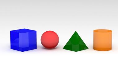 Imagen que muestra 4 figuras geométricas: cuadrado, círculo, triángulo y cilindro