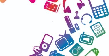 Imagen que muestra distintos tipos de medios de comunicación y aparatos tecnológicos