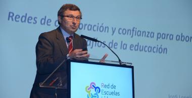 Jordi Longás exponiendo en el 12° Seminario Internacional de la Red de Escuelas Líderes