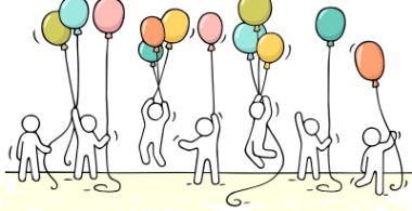 Imagen de figuras con globos