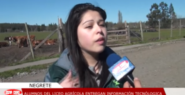 Negrete: alumnos del liceo agrícola entregan información tecnológica