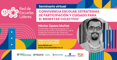 Red de Escuelas Líderes invita al seminario virtual “Convivencia escolar: estrategias de participación y cuidado para el bienestar colectivo”