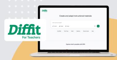 Logotipo de herramienta digital Diffit y pantallazo de su sitio web